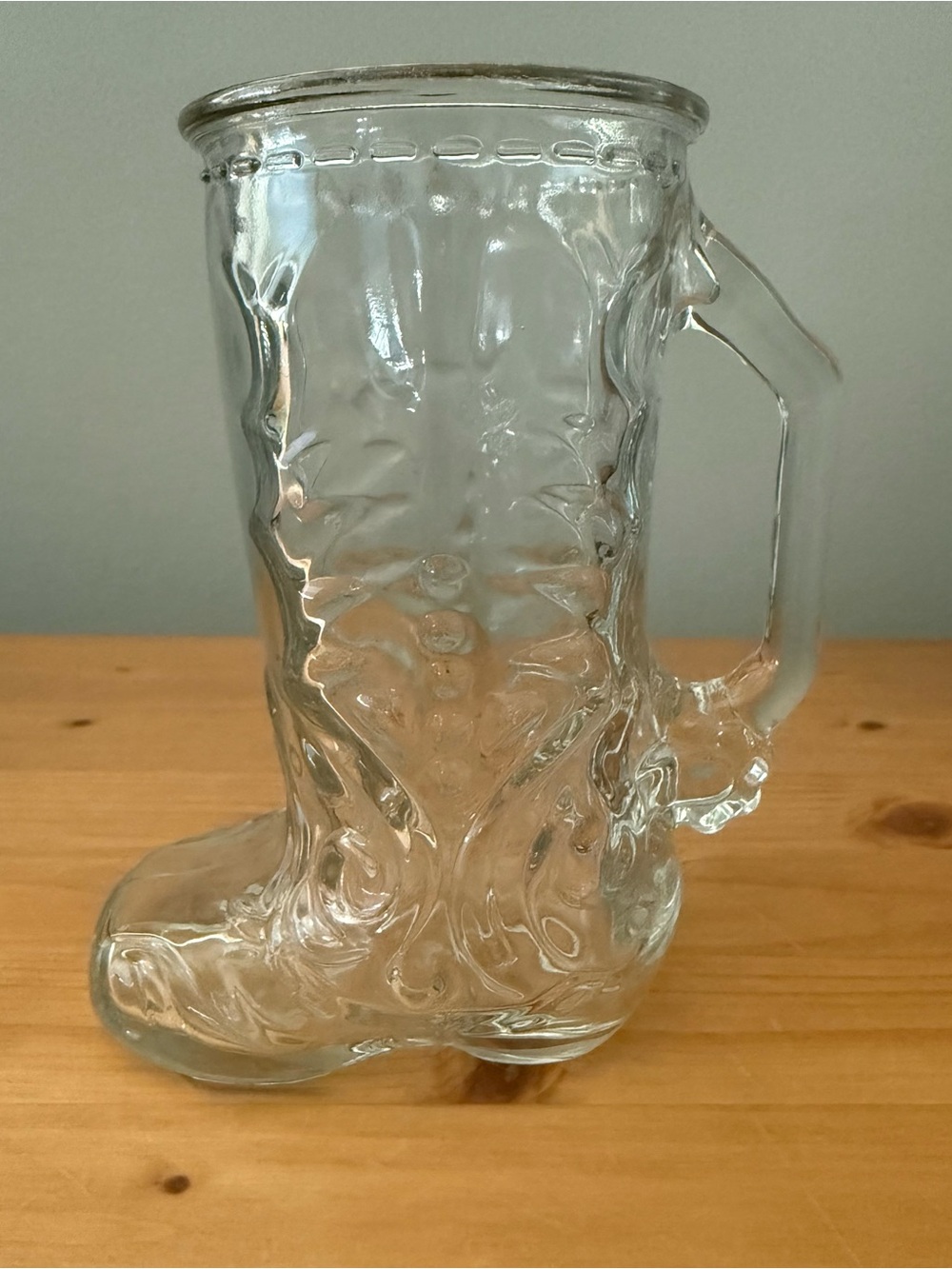 Libbey’s Clear Glass Cowboy Boot-Shaped Mug